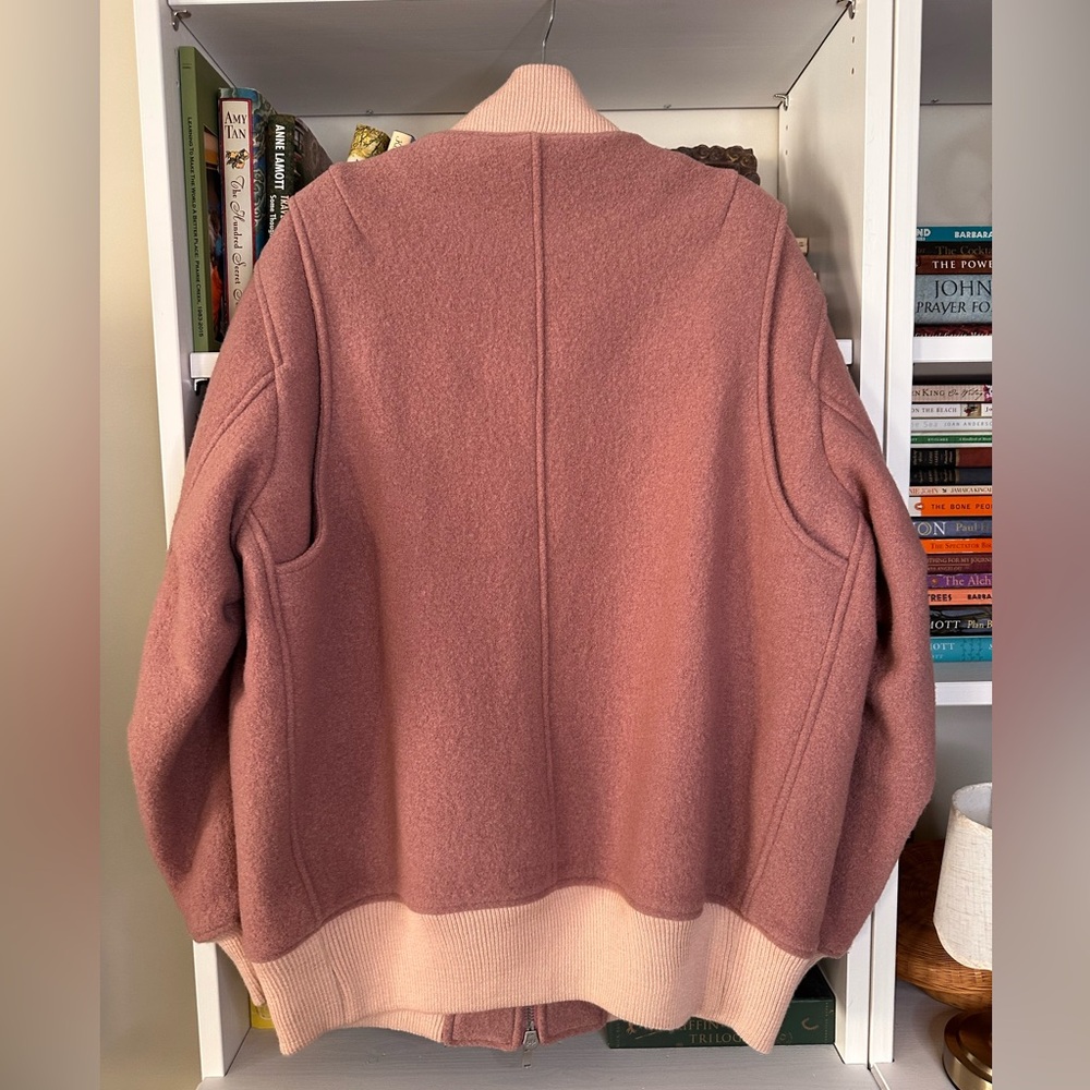 rag & bone Elle Zip Front Wool Bomber Jacket. Sz L - Picture 5 of 10